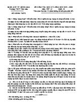 Đề kiểm tra học kỳ 2 môn Vật lý Lớp 10 - Năm học 2019-2020 - Trường THPT Phú Lâm (Có đáp án)
